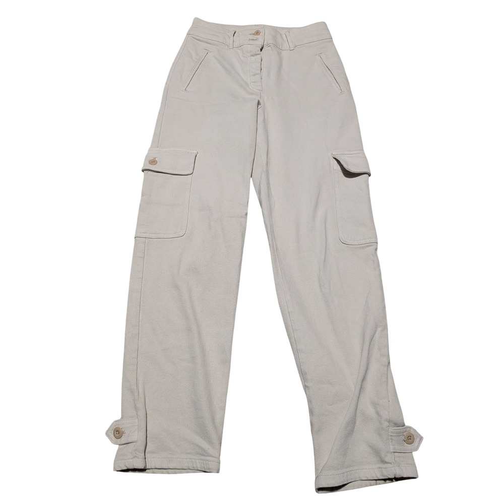 Wilfred Free Aritzia Cargo Pants Womens 2 Beige Straight Leg High Rise Gorpcore